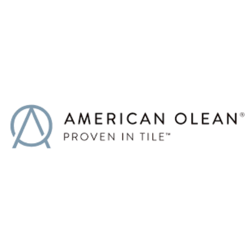 The American Olean logo displayed alongside Hemlock Flooring & Tile branding, symbolizing their partnership in laminate flooring, wood flooring, and tile solutions. This image highlights trust and stability through collaboration with top industry brands.